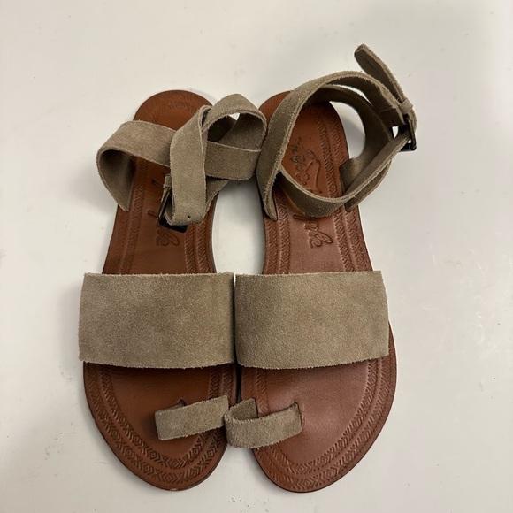 Free People Torrance Anklet Suede Wrap Sandal Size EU 39 - Picture 6 of 15